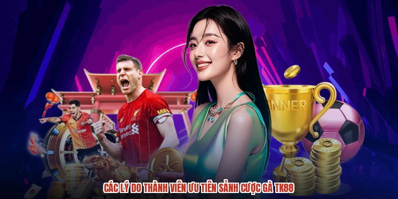 Các lý do thành viên ưu tiên sảnh cược gà TK88